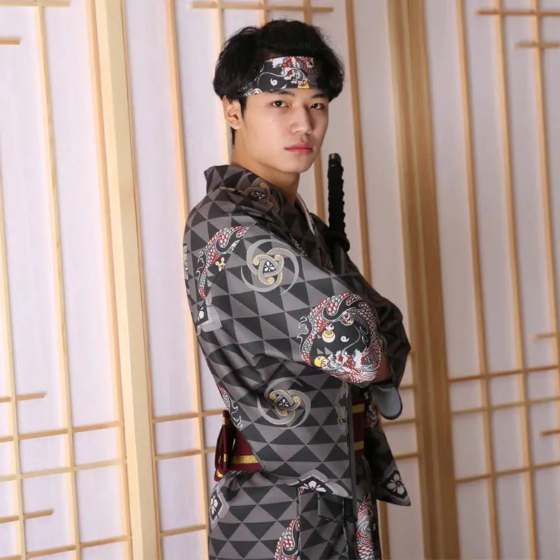 Japanese Samurai Men's Kimono 'ATK'