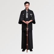 3-piece edition of the Kimono for Men in Black