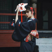 Women's Japanese Cotton Kimono 'Sumiko'