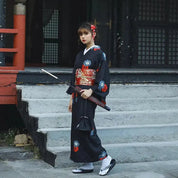 Women's Japanese Cotton Kimono 'Sumiko'