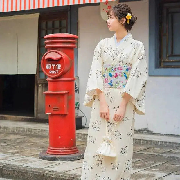 Japanese Kimono Woman White