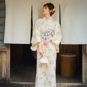 White Japanese Kimono for Women 'Akiko'