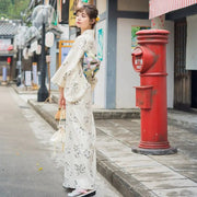 White Japanese Kimono for Women 'Akiko'