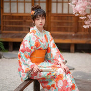 Quality Japanese Kimono for Women in citrus colors