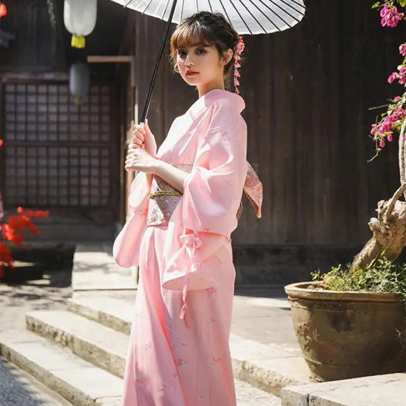 Women's Pink Japanese Kimono 'Mariko'