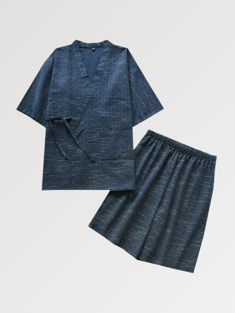 Genuine cotton pyjama kimono for men