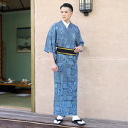 Magnificent Yukata Kimono for Men with vintage pattern