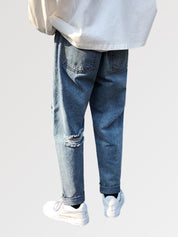 Light Blue Ripped Jeans Mens 'Wasy'