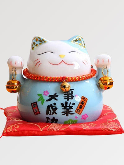 Maneki Neko Piggy Bank 'Blue'