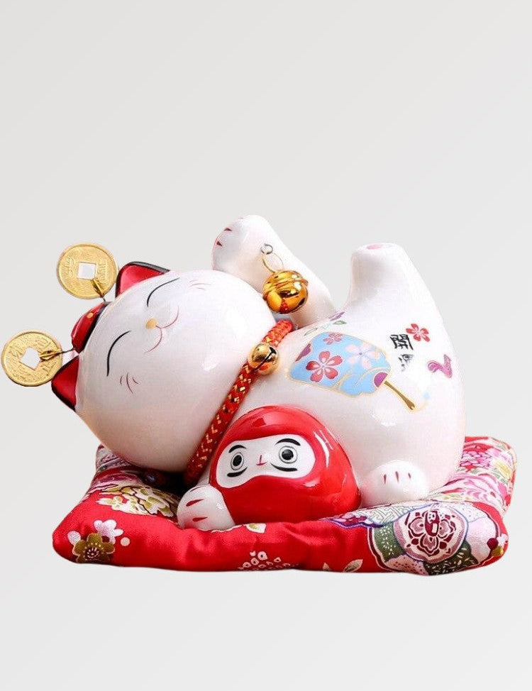 maneki neko piggy bank daruma
