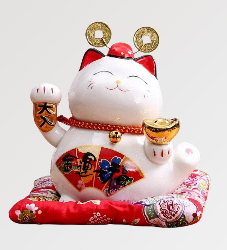 maneki neko piggy bank hiragana