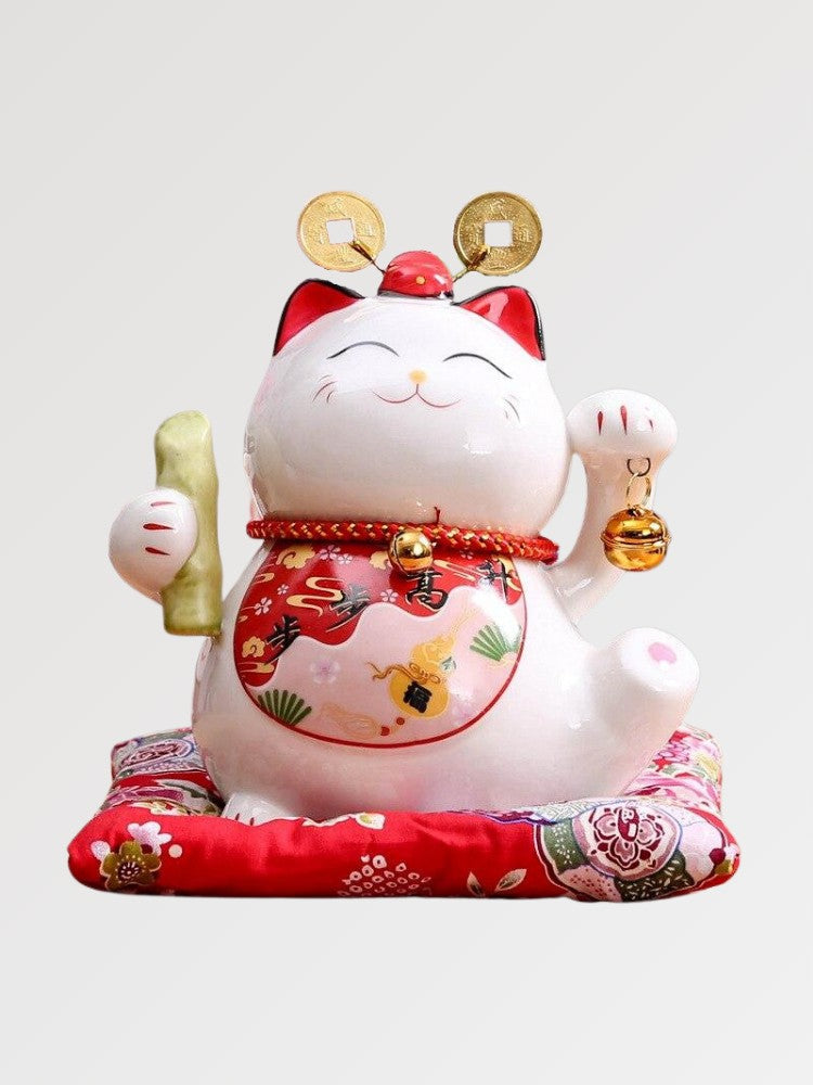 Japanese-style maneki neko figurine