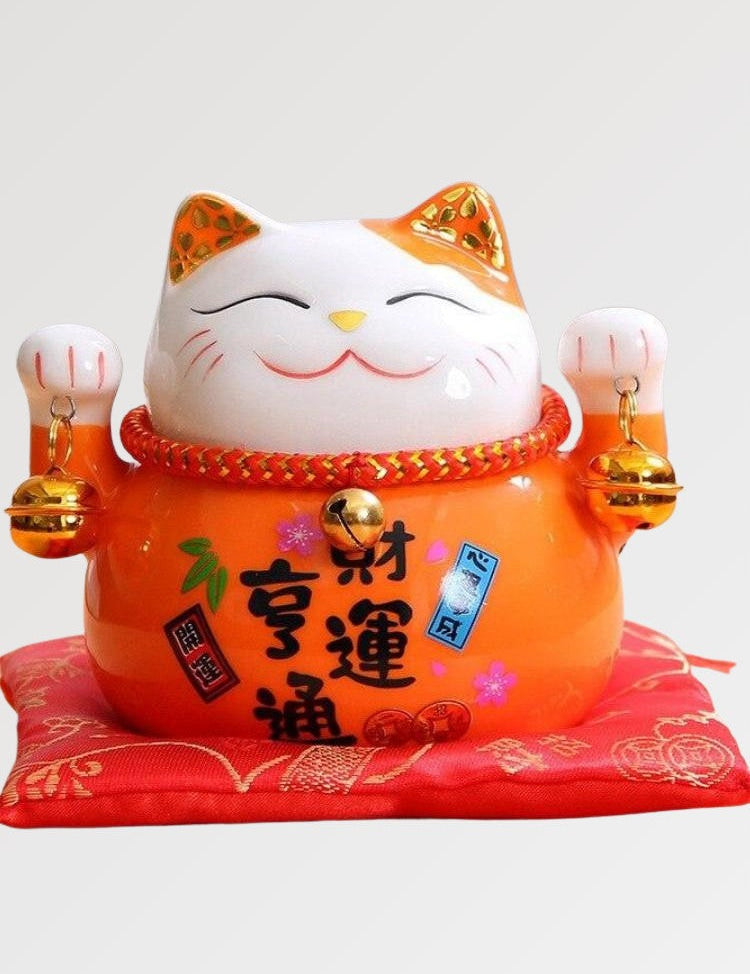 maneki neko orange