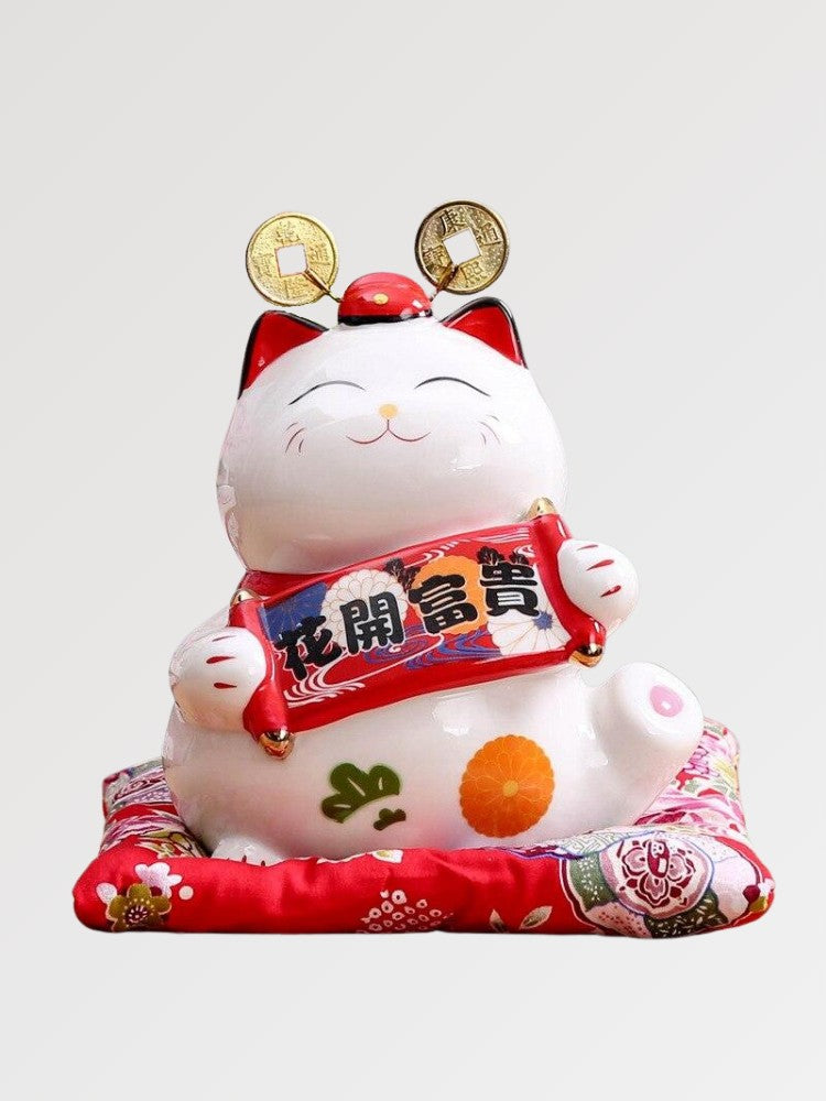 Japanese-style maneki neko figurine