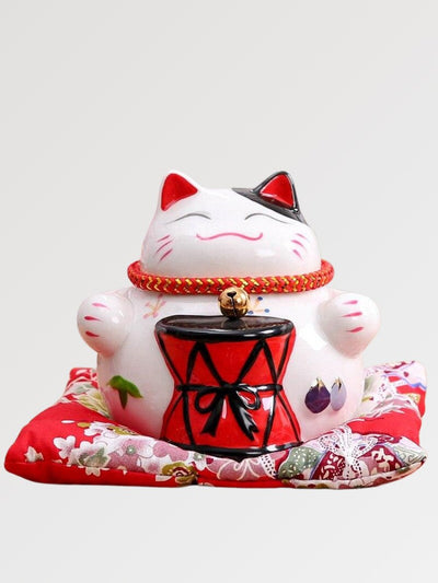 Money box Japanese Cat 'Tambourine'