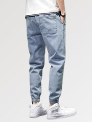 Men's Elastic Waist Jeans 'No Button'