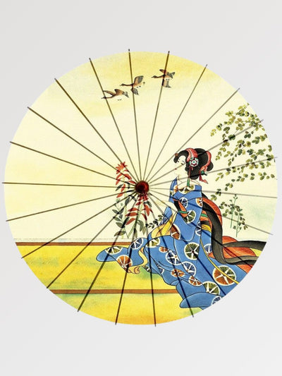 Japanese umbrella maiko