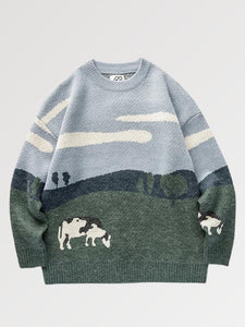Japanese Brand Pullover 'Cow-Juku'