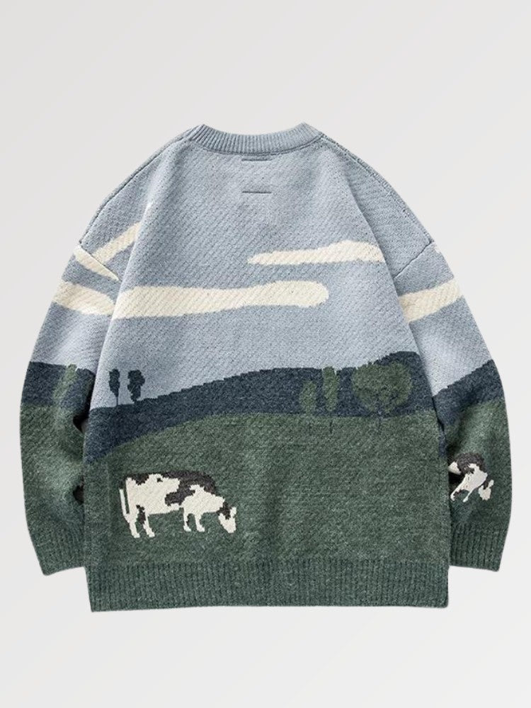 Japanese Brand Pullover 'Cow-Juku'