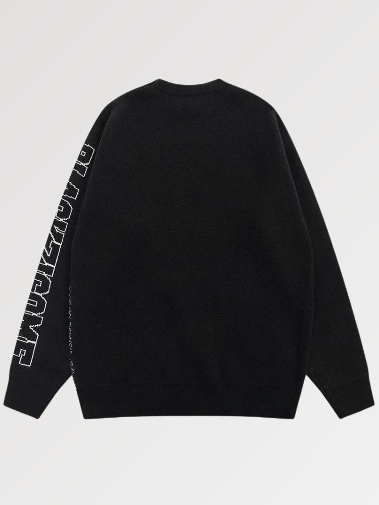 Men's Japanese Style Sweater 'Blackzicome'