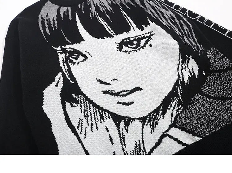Men's Japanese Style Sweater 'Blackzicome'