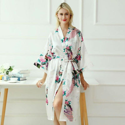 Long Japanese Pyjama Kimono White
