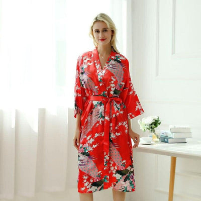 Long Japanese Pyjama Kimono Red