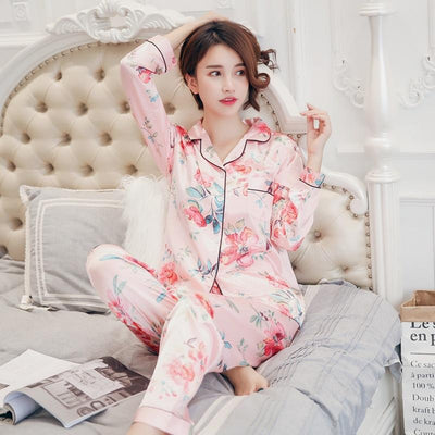 japanese silk pyjamas for women, pink