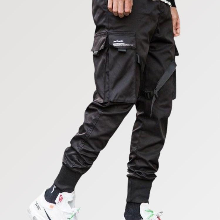 streetwear pants with straps