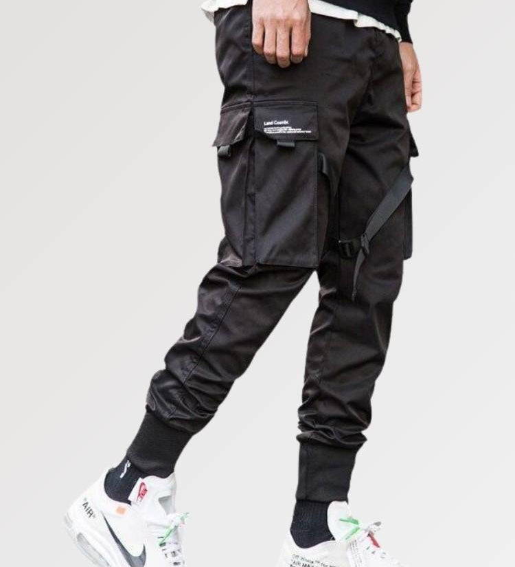 streetwear pants with straps
