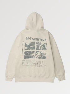 Japanese Moleton Hoodie 'Unlucky'
