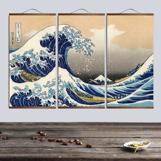 Nothing like this Japanese painting of the famous Kanagawa wave by Hokusai