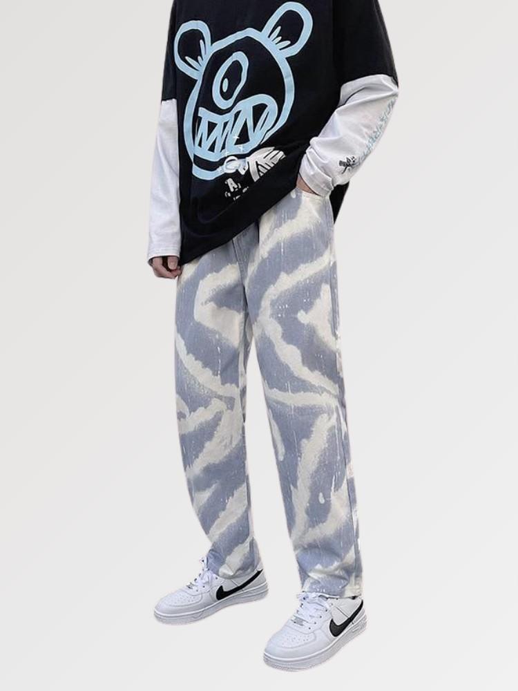 Tie Dye Jeans Men 'Paisley'