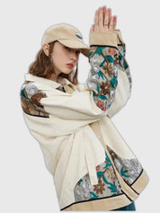 Patchwork Denim Jacket 'Floralis'