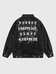 Retro Gothic Denim Jacket 'KR77'