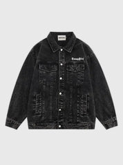 Retro Gothic Denim Jacket 'KR77'