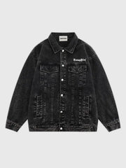 Retro Gothic Denim Jacket 'KR77'