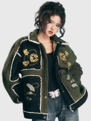 Retro Floral Patchwork Jacket 'Mitsu'