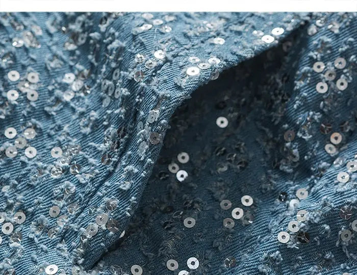 Sequined Jean Jacket 'CRG711'