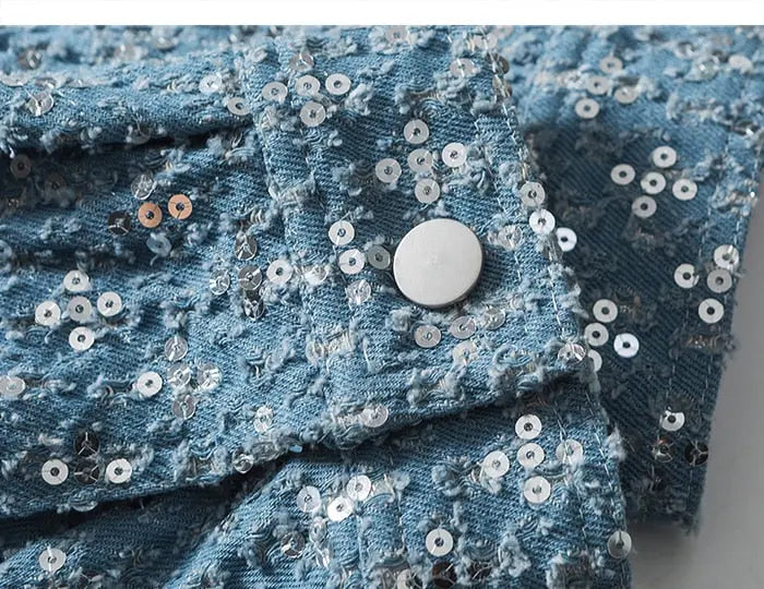 Sequined Jean Jacket 'CRG711'