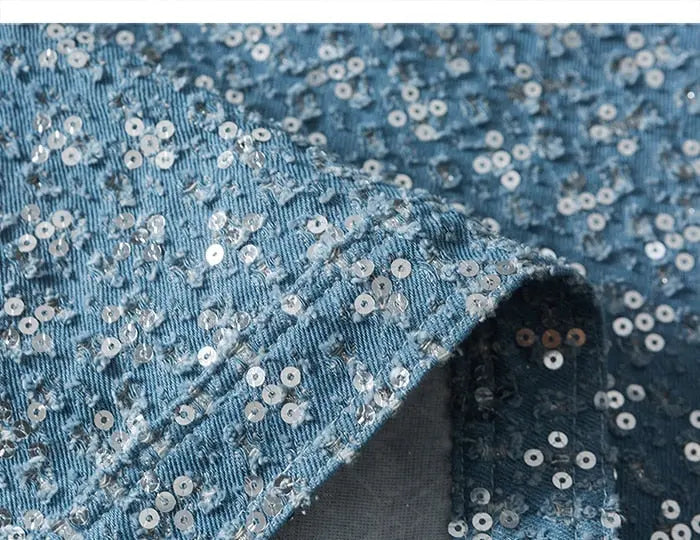 Sequined Jean Jacket 'CRG711'