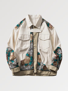 Floral Embroidery Jean Jacket 'OJK711'