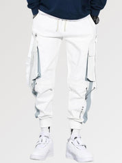 white utility cargo pants
