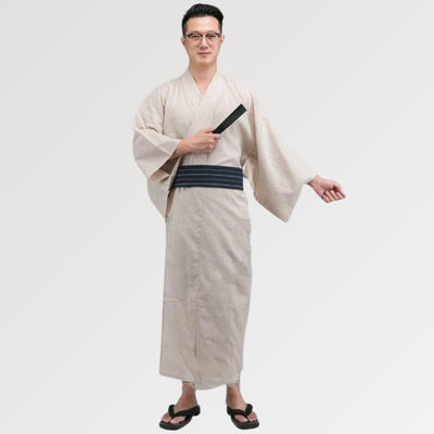 Men's Yukata Large Size in a pearly color