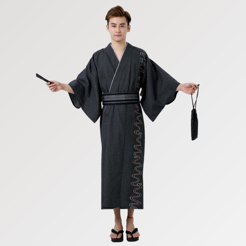 Traditional Men's Yukata 'Blacktale'