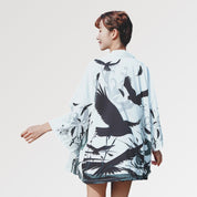Black and White Kimono Jacket