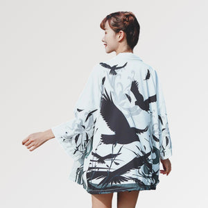 Black and White Kimono Jacket 'Hisae'