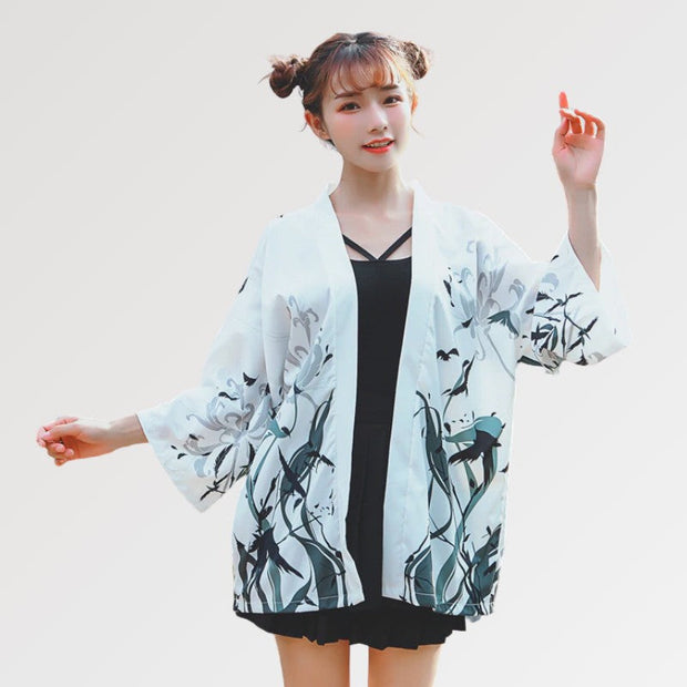 Black and White Kimono Jacket &