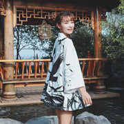 Black and White Kimono Jacket 'Hisae'