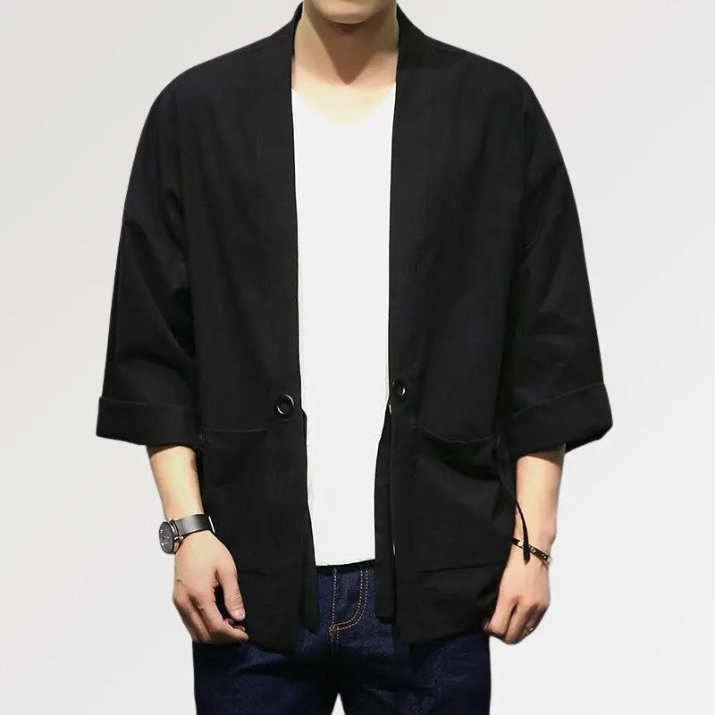 Black Men's Kimono